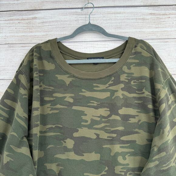 Sanctuary Camouflage Oversized Boxy Sweatshirt Womens Large Green Camo - Picture 3 of 13
